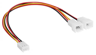 Adapter with cable Akyga AK-CA-52 3 pin (f) / 2x 3 pin (m) 2x 15cm