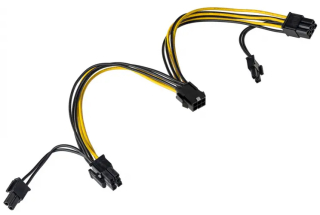 Adapter with cable Akyga AK-CA-55 PCI-E 6 pin (m) / 2x PCI-E 6+2 pin (f) 2x 15cm