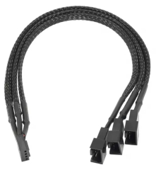 Adapter with cable Akyga AK-CA-65 4 pin (f) / 2x 4 pin (m) / 1x 3 pin (m) 3x 25cm