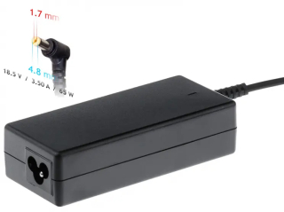 Notebook power supply Akyga AK-ND-09 18.5V / 3.54A 65W 4.8 x 1.7 mm HP 1.2m