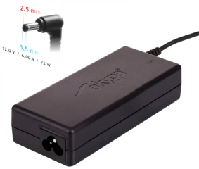 Notebook power supply Akyga AK-ND-28 12V / 6.0A 72W 5.5 x 2.5 mm ACER / ITX / PICO / LED 1.2m