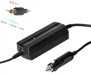 Car notebook power supply Akyga AK-ND-39 20V / 4.5A 90W 7.9 x 5.5 mm + pin LENOVO 1.2m