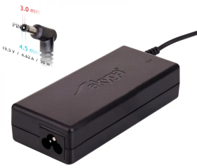 Notebook power supply Akyga AK-ND-53 19.5V / 4.62A 90W 4.5 x 3.0 mm + pin DELL 1.2m