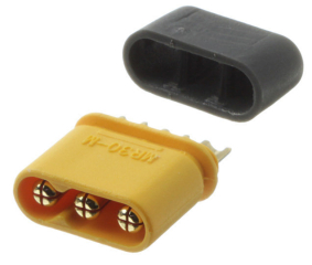 Конектор: захранващ DC; мъжки; серия MR30; 15A (16AWG); 500V; PIN: 3; кабелен (запояване); жълт