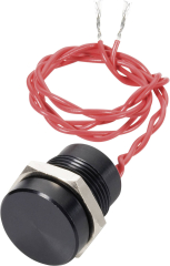 Piezo Switch NO(pulse); 16 mm; Ring Iluminated Red/Green/White, 12VDC; IP68 / IEC 60529, IP69K / DIN 40050-9