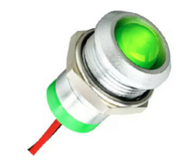 LED Panel Mount Indicator; Hyper Bright Green; 24V AC/DC; -40°C to +85°C; IP67