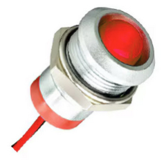 LED Panel Mount Indicator; Hyper Bright Red; 24V AC/DC; -40°C to +85°C; IP67