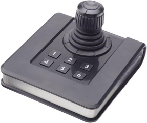 RS Desktop USB Joystick for PTZ Control; 3 axis Hall Effect; 6 Tactile Pushbuttons; 12 bit