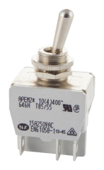 DPDT ON-ON; 15A/250VAC; 15A/12VDC; Stable Positions: 2; Screw Terminals