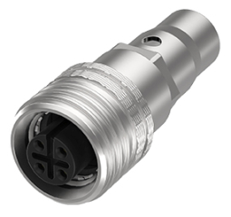 M12A Plug; Female; 4Pin push-pull; For Cable; A Code; for overmolding