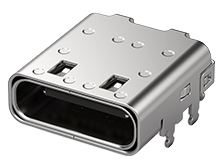 USB4 Gen3 Type C R/A Receptacle, 24 Pin Dual Row
SMD, CH: 1.78