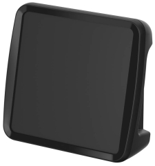 Bopad Square Desktop Enclosure with Recessed Grips; 122x18x58mm; ABS, Black similar to RAL 9005