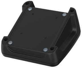 Bopad Square Desktop Enclosure with Recessed Grips; 122x18x58mm; ABS, Black similar to RAL 9005