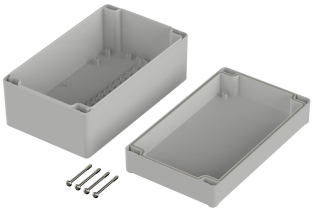 ET 237 EUROMAS II Enclosure; ABS; 200x120x92mm; Light Grey similar to RAL 7035; IP65