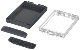 Box Bocube; 191x125x40mm; IP66/68; Graphite Grey, similar to RAL 7024; Crystal-clear Lid