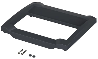 Bocard Front Frame, Clip On, Open Front Frame, ABS, Graphite Grey similar to RAL 7024