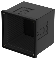 UNINORM Panel Mount 98x98x99 mm; Black similar to RAL 9005