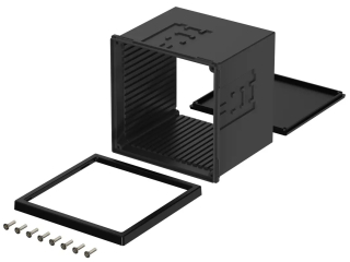 UNINORM Panel Mount 98x98x99 mm; Black similar to RAL 9005