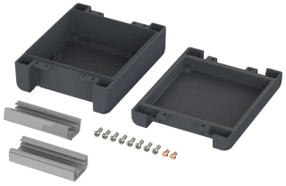 BA 141306 F Bocube Alu enclosure 7024, 170x135x76mm, Recessed keypad area, Graphite grey similar to RAL 7024