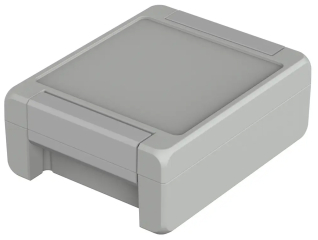 BA 141306 F Bocube Alu enclosure 7035, 171x135x76mm, Recessed keypad area, Light grey similar to RAL 7035