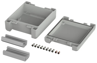 BA 141306 F Bocube Alu enclosure 7035, 171x135x76mm, Recessed keypad area, Light grey similar to RAL 7035