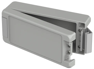BA 180806 F Bocube Alu enclosure 7035, 199x86x60mm, Recessed keypad area, Light grey similar to RAL 7035