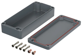 Box Euromas; Lid with Silicone Seal, Aluminium; 150x64x36mm; IP66; Silver-grey similar to RAL 7001