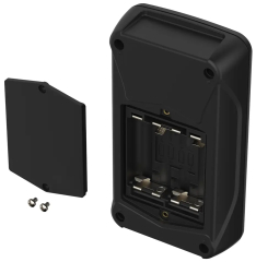 BOP 700 BE-9005 Bopad enclosure; 165x90x34mm; battery compartment for 4 AA; ABS, black similar to RAL 9005