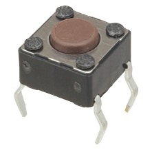 Tact sw. 2p SPST Mom. 50mA/12V 6х6x4.3mm, 160gf, Brown