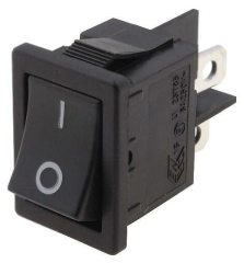 DPST ON-OFF 6A/250Vac Black
