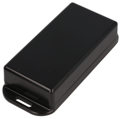 Watertight Polycarbonate Miniature Enclosure; 50x100x24mm; IP68; Black, Flanged