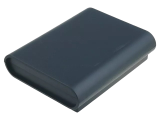 DESKTOP BOX IN BLACK ABS (RAL 9005) WITH REMOVABLE PANEL, 140x110x35
