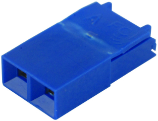 Shunt Connector, Female Socket 1X2 Position, Blue, Closed Top, P2.54mm, 3.0A, UL94 V-0