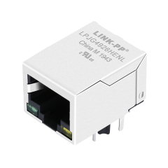 RJ45 Connector with 1000 Base-T Integrated Magnetics for POE+