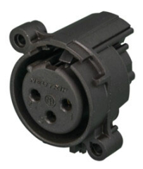 XLR Connector; PCB with Retention Spring; 3 Pole; Female