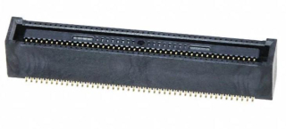 90 Position Connector Receptacle, Center Strip Contacts Surface Mount Gold