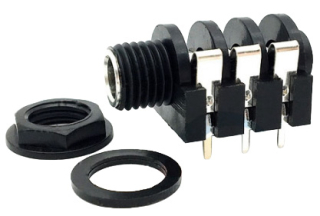 Phone Jack  6.35mm; Mono/ Stereo; PCB pins