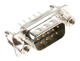 D-Sub; PIN: 9; гнездо; мъжки; на PCB,закопчалка PCB; прав; THT; 5A