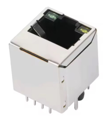 Socket; RJ45; PIN:8; shielded, with LED; Pin layout:8p8c; THT