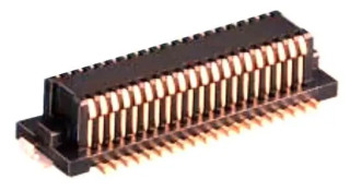 40-Pos Connector Receptacle, Board to Board, Center Strip Contacts, Surface Mount, Gold