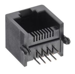 CONN MOD JACK 8P8C R/A UNSHLD