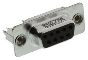 9-Pos D-Sub Receptacle, Female Sockets