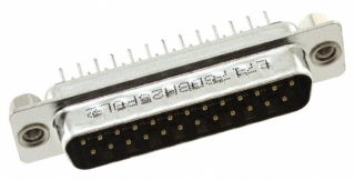 25-Pos D-Sub Plug, Male Pins
