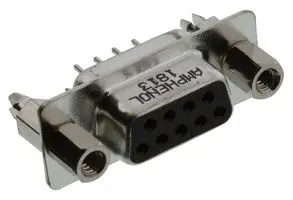 9-Pos D-Sub Receptacle, Female Sockets