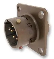 6-Pos Circular Connector Receptacle, Male Pins Solder Cup MIL-DTL-26482 Series I