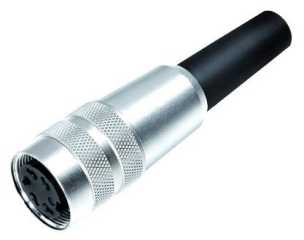 Конектор: M16; щепсел; женски; PIN: 12; 3A; 32V; 680; запояване; прав