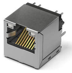 Съединител: RJ45; 1 порт; 10/100 Base-T; AutoMDIX; PoE+; монтаж THT