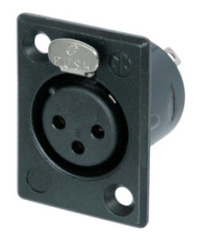 Конектор: XLR; гнездо; женски; PIN: 3; прав; с бутон; запояване; 16A