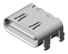Съединител: USB Type-C; 24 позиции; USB 2.0; ъглов; монтаж SMD
