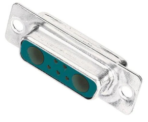 D-Sub socket, 17 pole, 17W2, equipped, straight, solder cup